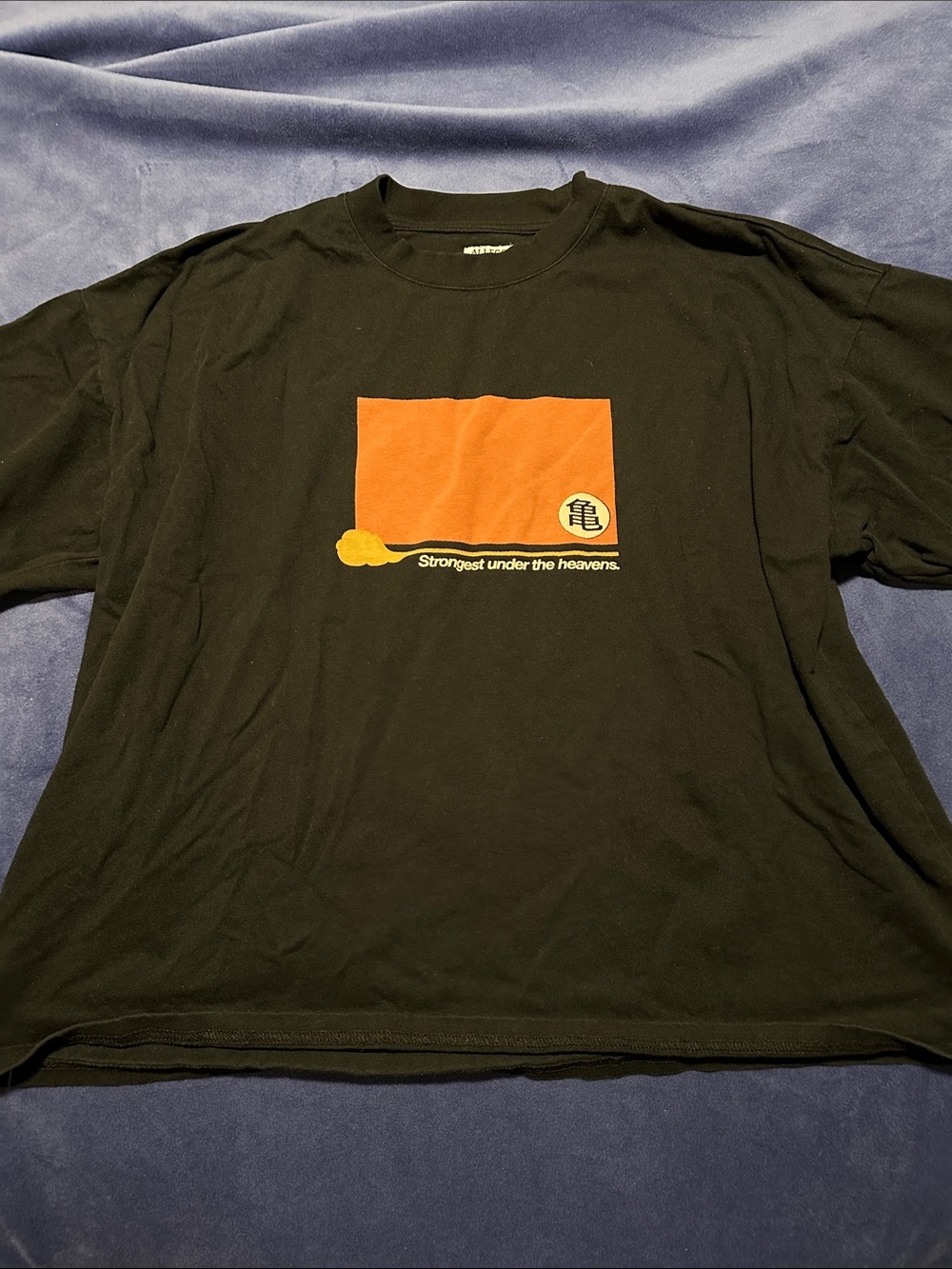 Men's Black Short-Sleeve Graphic Tee with Orange Square